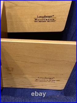 LONGABERGER BASKET LOT Of 11, 1991-2006 Various Types & Size Liners Signed Read