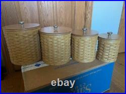 LONGABERGER CANISTER BASKET 20 PIECE SET With Butternut Liners