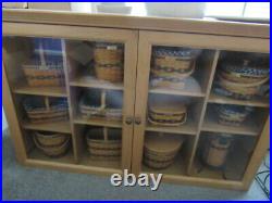 LONGABERGER COLLECTORS CLUB DISPLAY CASE with JW Miniature Baskets COMPLETE SET