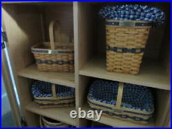 LONGABERGER COLLECTORS CLUB DISPLAY CASE with JW Miniature Baskets COMPLETE SET