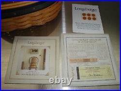 LONGABERGER COLLECTORS CLUB STACKING HARMONY BASKET COMPLETE SET 5 With PROTECTORS
