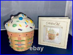 LONGABERGER COLLECTOR'S CLUB LITTLE CUPCAKE BASKET SET With AUTHENTICITY CARD