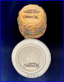 LONGABERGER COLLECTOR'S CLUB LITTLE CUPCAKE BASKET SET With AUTHENTICITY CARD