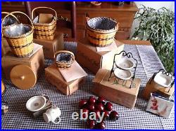 LONGABERGER COMPLETE JW MINIATURE BASKET COLLECTION and EXTRAS