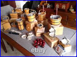 LONGABERGER COMPLETE JW MINIATURE BASKET COLLECTION and EXTRAS