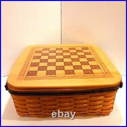 LONGABERGER Checker Board Basket & Tic Tac Toe Basket Set Fathers Day 2000