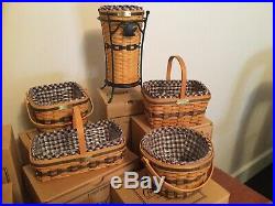 LONGABERGER Complete set of 12 Collectors Club JW MINIATURE BASKETS with EXTRAS