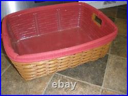 LONGABERGER LARGE STORAGE SOLUTIONS BASKET, PROTECTOR, LINER 2008 see descripti