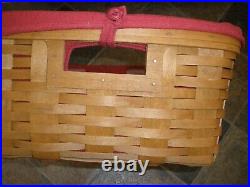 LONGABERGER LARGE STORAGE SOLUTIONS BASKET, PROTECTOR, LINER 2008 see descripti