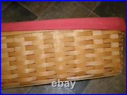 LONGABERGER LARGE STORAGE SOLUTIONS BASKET, PROTECTOR, LINER 2008 see descripti