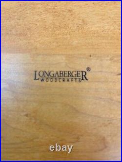 LONGABERGER Large Double-Handled Picnic Basket with Liner Protector Table 1998 LONGABERGER Large Double-Handled Picnic Basket with Liner Protector Table 1998