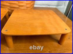 LONGABERGER Large Double-Handled Picnic Basket with Liner Protector Table 1998 LONGABERGER Large Double-Handled Picnic Basket with Liner Protector Table 1998