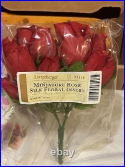 LONGABERGER Miniature Rose May Series Collectors Club Basket Combo NEW in Box