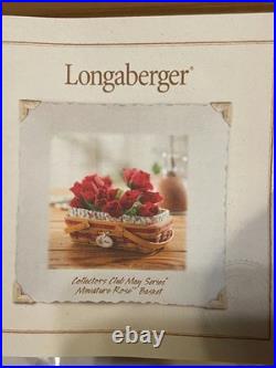 LONGABERGER Miniature Rose May Series Collectors Club Basket Combo NEW in Box