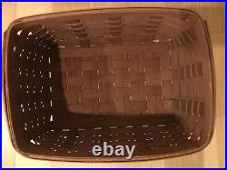 LONGABERGER SMALL SORT & STORE RECTANGLE STORAGE Basket Set lid, liner, protector