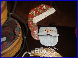 LONGABERGER Small Wrought Iron SNOWMAN With2 BasketsCOMPLETE SETACCESSORIES