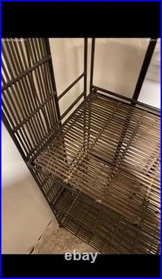 LONGABERGER Vintage WROUGHT IRON 5 TIER STAND SHELF RACK WICKER Bakers Garden