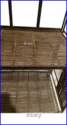 LONGABERGER Vintage WROUGHT IRON 5 TIER STAND SHELF RACK WICKER Bakers Garden