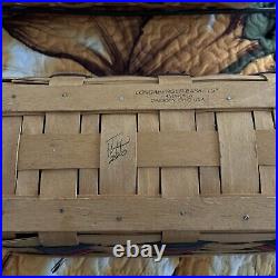 LONGABERGER Wrought Iron 2 Tier Tray Stand & Baskets Protectors Organizer 1999