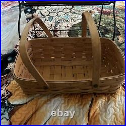 LONGABERGER Wrought Iron 2 Tier Tray Stand & Baskets Protectors Organizer 1999