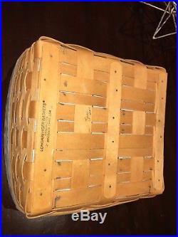 LONGABERGER Wrought Iron Basket Organizer Rack complete set 3 baskets withliners