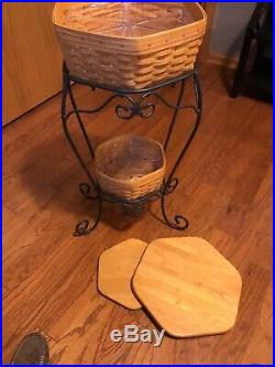 LONGABERGER Wrought Iron (GENERATIONS STAND) Basket Sets / WoodCrafts Shelves