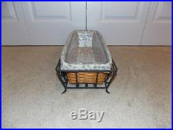 LONGABERGER Wrought Iron (WINDOWBOX STAND) + Basket, Liner, & Protector Set