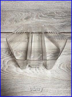 Large Longaberger 1997 Holiday Hostess Hexagon Basket Lid & 3 Plastic Liners