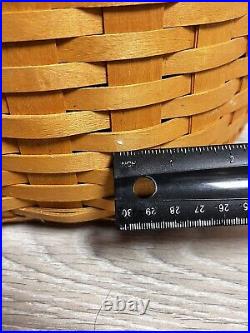 Large Longaberger 1997 Holiday Hostess Hexagon Basket Lid & 3 Plastic Liners