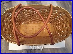 Large Longaberger Boardwalk Basket, Liner, And Protector MINT