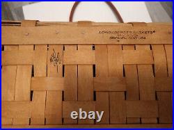 Large Longaberger Boardwalk Basket, Liner, And Protector MINT