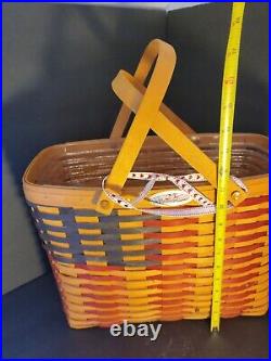 Large Longberger American Flag Basket. Rare. 1998 Collectors Club. Signed