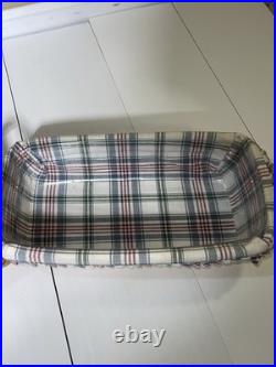 Large Vintage Longaberger Basket And Liner Lot Large Vintage Longaberger Basket And Liner Lot