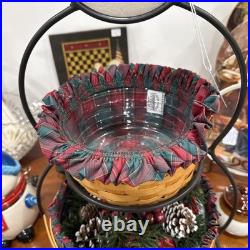 Longabarger Wrought Iron Snowman With Baskets Have Original Box