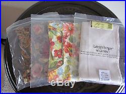 Longaberger2012picnic Tote Basket Setblackwoodcrafts Lid(3) Linersnew