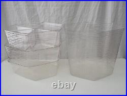 Longaberger 12 OCTAGON SEWING/WASTE Basket- Cloth Liner, 4 Plastic Inserts 1997