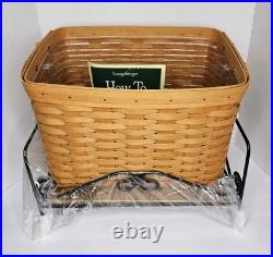 Longaberger 16 Newspaper Basket W Insert WithNEW Wrought Iron Stand & Wood Base Longaberger 16 Newspaper Basket W Insert WithNEW Wrought Iron Stand & Wood Base
