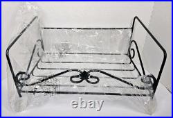 Longaberger 16 Newspaper Basket W Insert WithNEW Wrought Iron Stand & Wood Base Longaberger 16 Newspaper Basket W Insert WithNEW Wrought Iron Stand & Wood Base