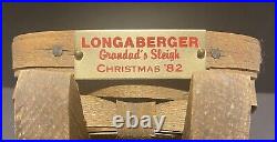 Longaberger 1982 Grandad's Christmas Sleigh Basket