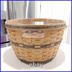 Longaberger 1984 Corn Basket Large Round Basket Vintage. Protector Included. PO