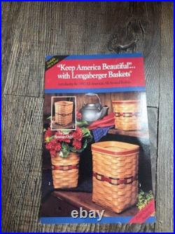 Longaberger 1990 All-American All-Around Basket Hostess set of 4 Vintage