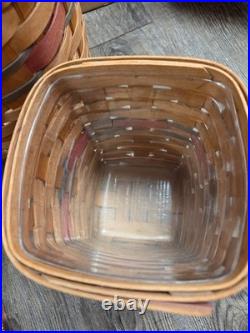 Longaberger 1990 All-American All-Around Basket Hostess set of 4 Vintage