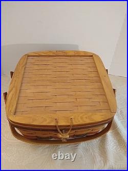 Longaberger 1991 Crisco American Pie Basket, Liner And Riser 1ST In Series L. Ed