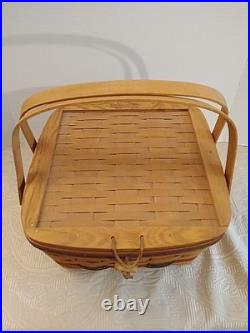 Longaberger 1991 Crisco American Pie Basket, Liner And Riser 1ST In Series L. Ed