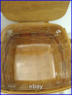 Longaberger 1991 Crisco American Pie Basket, Liner And Riser 1ST In Series L. Ed