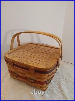 Longaberger 1991 Crisco American Pie Basket, Liner And Riser 1ST In Series L. Ed