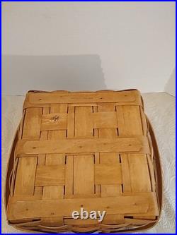 Longaberger 1991 Crisco American Pie Basket, Liner And Riser 1ST In Series L. Ed