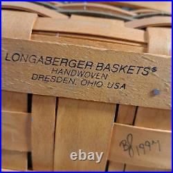 Longaberger 1992 Hostess Brown Remembrance Basket Set Medium