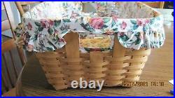 Longaberger 1993 Small Wash Laundry Basket Set basket liner protector