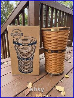 Longaberger 1994 JW Collection Umbrella Basket With Plastic Liner Original Box